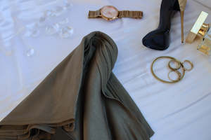 "OPAL" Dark Olive Luxury Jersey Scarf