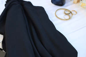 "VIENNA" Black Luxury Jersey Scarf