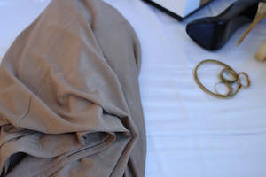 Clothing: "MARLOW" Mocha Luxury Jersey Scarf