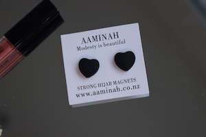 Heart Shaped Hijab Magnet - Black