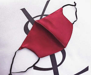 Clothing: Red Luxury Satin Face Mask