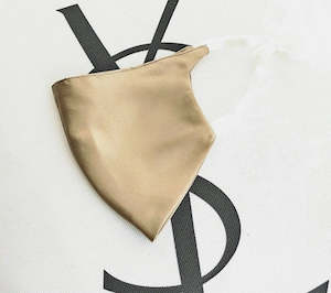 Clothing: Gold Luxury Satin Face Mask