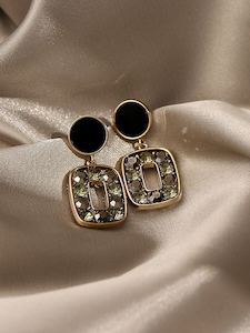 "Friday" Rhinestone Drop Earrings