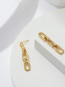 "Irene" Link Drop Earrings