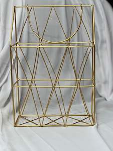 Clothing: Gold Magazine Basket