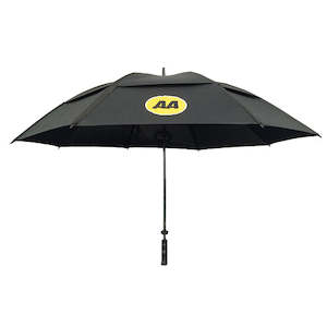 Umbrellas: Black Vented Golf Umbrella