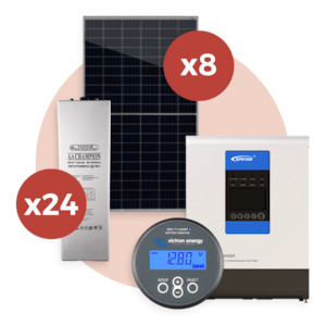 Electrical: 2V Gel 48V 1000Ah Two Bedroom Off-Grid Solar Kit set