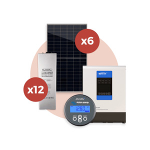 2V Gel 600Ah 24V Studio Off-Grid Solar Kit set