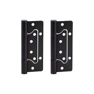 Building supplies: Ellis Flush Door Hinge Pair 130mm - Matte Black