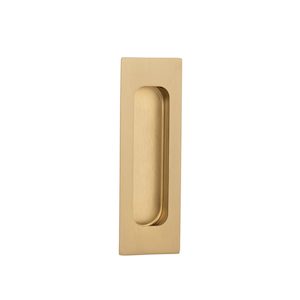 Atley Rectangular Flush Pull - Brushed Brass