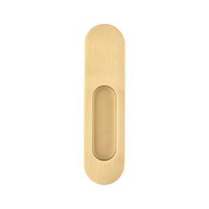 Building supplies: Leroy Sliding Door Dummy Pull - Brushed Brass