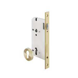 Building supplies: Roller Mortice Lock - 60mm Backset - Brushed Brass