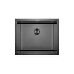 Building supplies: Seba – Overflow Sink 550mm (250 Deep) – Brushed Gunmetal w Racks