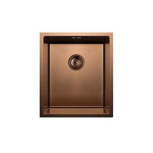 Ohelu Single Sink 380mm - Brushed Copper (Overflow)