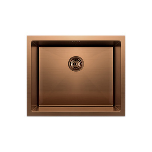 Seba - Single Sink 550mm - Brushed Copper (Overflow)