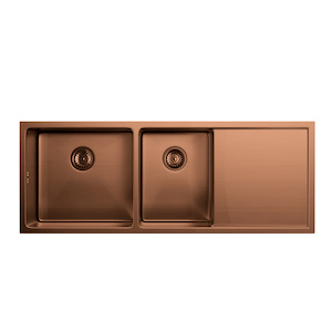 Ontario - Double Sink - Brushed Copper (Overflow)