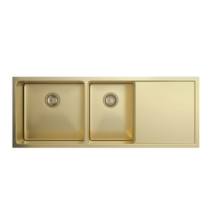 Ontario - Double Sink - Brushed Brass (Overflow)