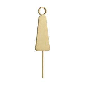 Female Restroom Sign - 140mm - Brushed Brass