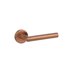 Building supplies: Davis Door Handle - Brushed Copper