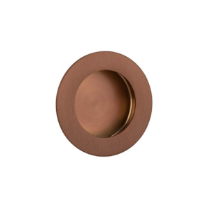 Atley Flush Pull Round - Brushed Copper