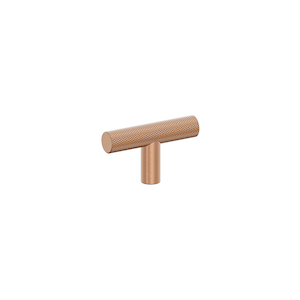 Tezra Textured Cabinetry T Pull – Brushed Copper