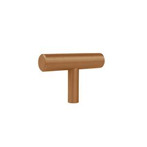 Tezra Cabinetry T Pull – Brushed Copper