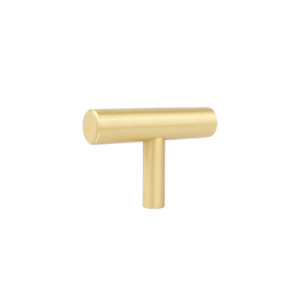 Tezra Cabinetry T Pull - Brushed Brass