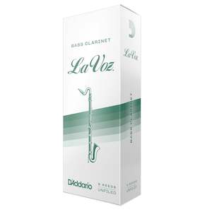 La Voz Bass Clarinet Reeds (Unfiled) Box of 5