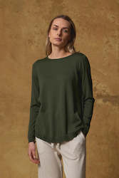 Merino Swing Sweater in Loden