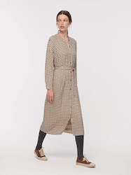 Bicolour Checked Midi Dress