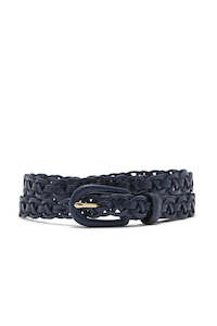 Womenswear: Plaited Skinny Belt in Navy or White