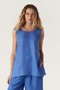 Tyler Top in Cornflower Blue