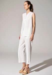 Ava Convertible Pant in White