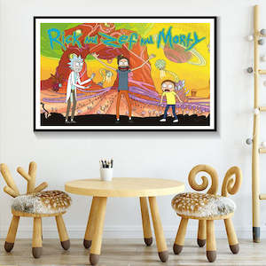 Hot Cartoon Ricky And Morty Poster Canvas Print Painting Wall Art