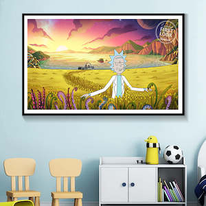 Hot Cartoon Ricky And Morty Poster Canvas Print Painting Wall Art