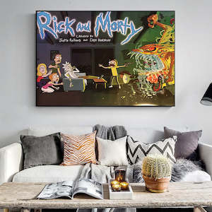 Hot Cartoon Ricky And Morty Poster Canvas Print Painting Wall Art