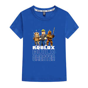 Kids Heavy Cotton T-shirts Game Roblox Print Short Sleeve Casual Tees Sweatshirt