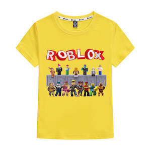 Kids Heavy Cotton T-shirts Game Roblox Print Short Sleeve Casual Tees Sweatshirt