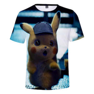 Hot Game Cartoon Pokeman Go Pikachu 3D Graphic Casual Sports T-Shirts Summer Plus Size Top