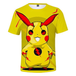 Hot Game Cartoon Pokeman Go Pikachu 3D Graphic Casual Sports T-Shirts Summer Plus Size Top