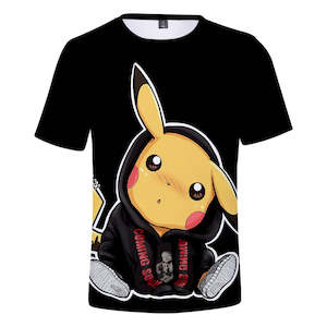 Hot Game Cartoon Pokeman Go Pikachu 3D Graphic Casual Sports T-Shirts Summer Plus Size Top