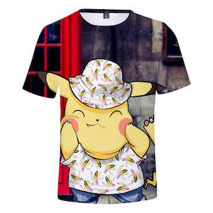 Hot Game Cartoon Pokeman Go Pikachu 3D Graphic Casual Sports T-Shirts Summer Plus Size Top