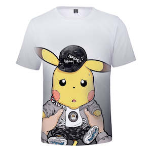 Hot Game Cartoon Pokeman Go Pikachu 3D Graphic Casual Sports T-Shirts Summer Plus Size Top