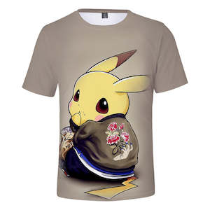 Hot Game Cartoon Pokeman Go Pikachu 3D Graphic Casual Sports T-Shirts Summer Plus Size Top