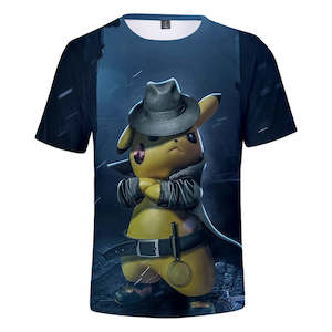 Hot Game Cartoon Pokeman Go Pikachu 3D Graphic Casual Sports T-Shirts Summer Plus Size Top