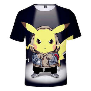 Hot Game Cartoon Pokeman Go Pikachu 3D Graphic Casual Sports T-Shirts Summer Plus Size Top