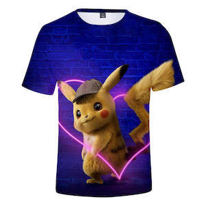 Hot Game Cartoon Pokeman Go Pikachu 3D Graphic Casual Sports T-Shirts Summer Plus Size Top