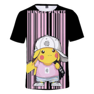 Hot Game Cartoon Pokeman Go Pikachu 3D Graphic Casual Sports T-Shirts Summer Plus Size Top