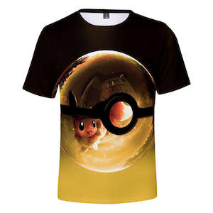 Hot Game Cartoon Pokeman Go Pikachu 3D Graphic Casual Sports T-Shirts Summer Plus Size Top