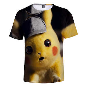 Hot Game Cartoon Pokeman Go Pikachu 3D Graphic Casual Sports T-Shirts Summer Plus Size Top